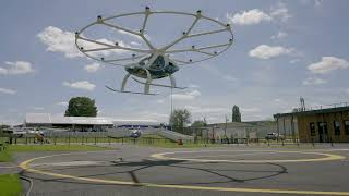 Testflying Volocopter aircraft at St Cyr vertiport inauguration 2024 [upl. by Zuzana241]