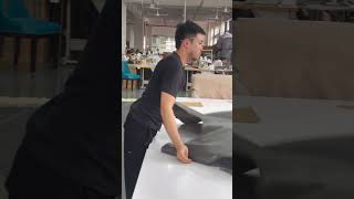 custom leather sofa production for hotel  Leather cutting and selection [upl. by Blase433]