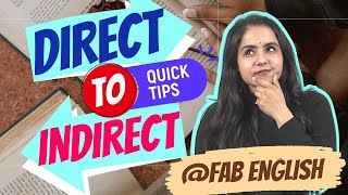 Direct To Indirect Speech  Complete Rules  Exam Time Revision  Quick Tips And Examples [upl. by Kinzer]