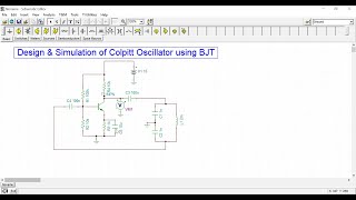 Colpitt oscillator using transistor  Design and Simulation in TINATI [upl. by Irakab]