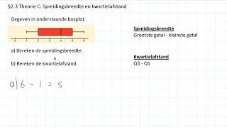 Spreidingsbreedte en kwartielafstand HAVO wiskunde A amp VWO wiskunde AC [upl. by Aihsyt]