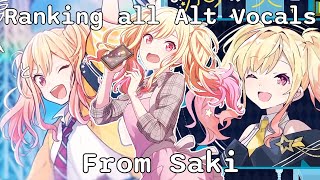 Ranking ALL Saki Alt Vocals Project Sekai [upl. by Yllehs]