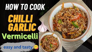 Quick amp Easy Chilli Garlic Vermicelli Recipe  Chilli Garlic Vermicelli  Pallavisfoodline [upl. by Idihsar]