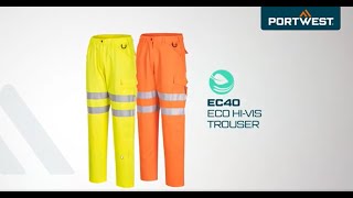 Portwest EC40  Eco HiVis Trouser  EN [upl. by Levon]