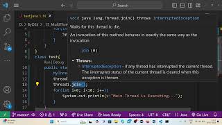 110 Prevention of Thread Execution join method  Multi Threading in Java  Complete Java [upl. by Kcerred]