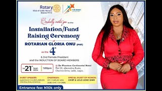 INSTALLATION AND FUND RAISING CEREMONY OF ROTARIAN GLORIA ONU [upl. by Sheply]