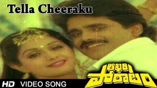 Aakhari Poratam Movie  Tella Cheeraku Video Song  Nagarjuna Sridev [upl. by Terris]