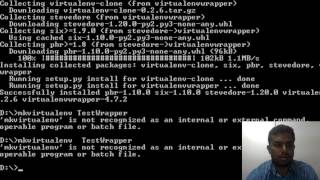 Python project in virtualenv using virtualenvwrapper in windows [upl. by Annayak829]