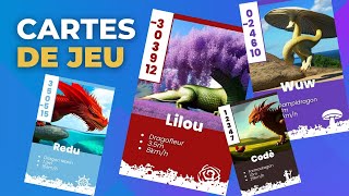 Comment créer des cartes pour un jeu de société avec Canva [upl. by Melody]