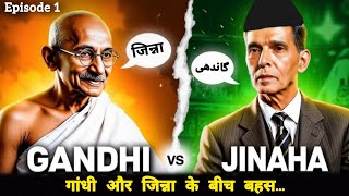 Gandhi Jinnah Debate Part 1  Gandhi VS Jinnah  India VS Pakistan  Full Podcast Soon indvspak [upl. by Minny]