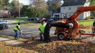 ODB LCT600 Leaf Vacuum Picking Up Leaves on a Chilly November Afternoon [upl. by Niltak252]