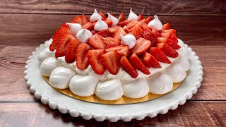 Faire une pavlova à la meringue française  recette facile [upl. by Tnecniv]