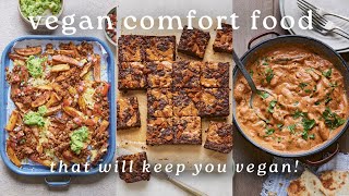 VEGAN COMFORT FOOD THAT WILL KEEP YOU VEGAN 🌱🍫🍟 [upl. by Yxel]