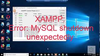 Solved XAMPP Error MySQL shutdown unexpectedly [upl. by Cordelie]