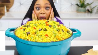 HOW TO MAKE THE BEST NIGERIAN FRIED RICE FOR A SMALL PARTY  BULK COOKING [upl. by Alius]