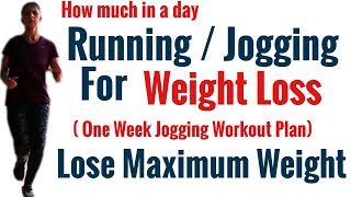 Running or Jogging for Weight loss  How much in a day  Technique Posture Calorie Burn Routine [upl. by Ynove598]