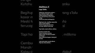 Ketika kau marah dan cemburu Kau kelihatan begitu cantik Lirik lagu Aishiteru 3 Lagu Zivilia [upl. by Mickelson]