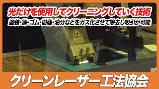 【CSPIEXPO 2023】光だけを使用してクリーニングしていく技術 塗装・錆・ゴム・樹脂・油分などをガス化させて除去し吸引が可能【クリーンレーザー工法協会】 [upl. by Uwkuhceki]