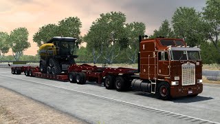 Transporting Forage Harvester from Bakersfield to Fresno  American Truck Simulator  4K Gameplay [upl. by Googins]