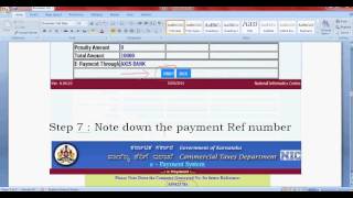 How to make online payment for Karnataka vat [upl. by Yslek]