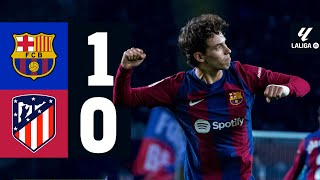 FC BARCELONA 1 vs 0 ATLETICO MADRID  LALIGA 202324 MD15 [upl. by Ahseined]