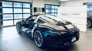 2021 Black Porsche 911 Targa 4S  Walk Around  DETAILS [upl. by Agee]