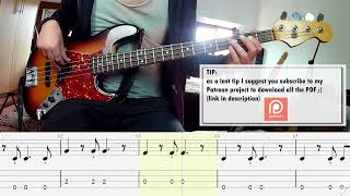 Wicked Game  Chris Isaak BASS COVER  PLAY ALONG TAB  SCORE [upl. by Nelleus]