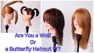 DIY ✂️ Butterfly Haircut VS Wolf Cut ✨Tutorial Easy and Quick [upl. by Aimerej288]