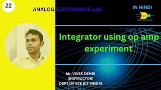 Integrator using op amp experimentintegrator [upl. by Danila116]