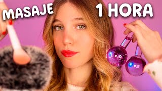 ASMR 1 HORA DE MASAJE CRANEAL Y FACIAL 💆🏼‍♀️ Dormir rápido y profundo 🌙 [upl. by Gleeson618]