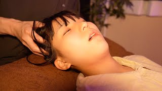 ASMR Sleep Massage ASMR HEAD MASSAGE Japanese massage [upl. by Ateinotna475]