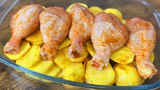 Wunderbares Rezept für Kartoffeln mit Hähnchenschenkeln im Ofen lecker Rezept für die ganze Familie [upl. by Latin]