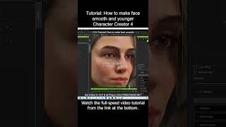 CC4 How to make face smooth amp young  Character Creator 4 Tutorial cc4 charactercreator4 [upl. by Rannug]