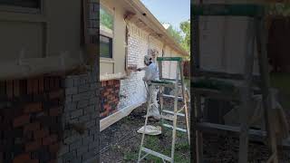 Brick Painting Done Right dfw residentialpainting satisfying [upl. by Elrak]