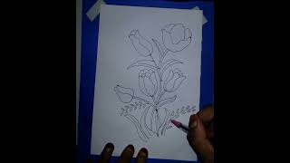 Hand Embroidery Flower Fesign  Flower drawing 🌺🌺 [upl. by Gaughan]