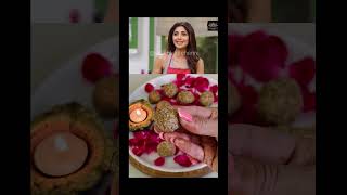 Shilpa Shettys Diwali Special Oats laddo recipe  shilpashetty diwali healthy ladoo diet [upl. by Skip]