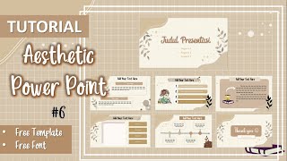 Membuat Aesthetic PPT 13  Free template  Template ppt aesthetic  power point aesthetic [upl. by Drugge132]