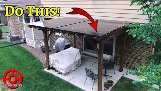 Is This the Best Pergola Upgrade  Installing a DoubleWall Polycarbonate Roof on a Pergola [upl. by Bendick524]