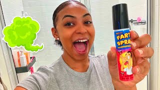 FART SPRAY PRANK ON MY BOYFRIEND HILARIOUS REACTION😂 [upl. by Rolfston]