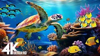 Ocean 4K  Sea Animals for Relaxation Beautiful Coral Reef Fish in Aquarium 4K Video Ultra HD 158 [upl. by Alina]