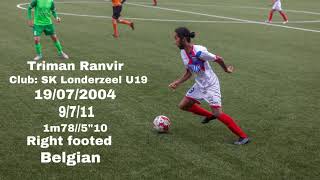 Triman RanvirGoals and Skills U19 Londerzeel IP [upl. by Willard792]