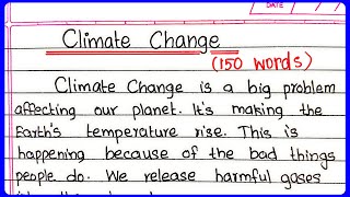 Climate Change Essay  Essay on Climate Change  Climate Change Essay Writing in English [upl. by Nilak]