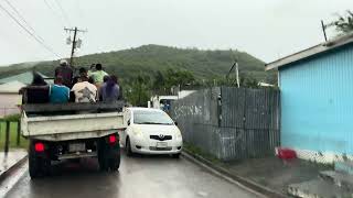 Driving Antigua and Barbuda  valley road detour in Jennings September 26 2024 [upl. by Aysa]