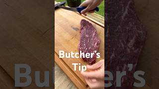 Great butchers tip for cutting steaks shorts [upl. by Ayram]