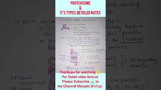 PROTEASOME amp ITS TYPES DETAILED NOTES  CSIRNET  GATEMSC BSC BIOCHEMISTRY LECTURE [upl. by Rozelle420]