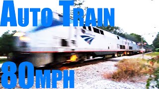 Amtrak Auto Train Screaming Thru Northern Florida [upl. by Eilla842]