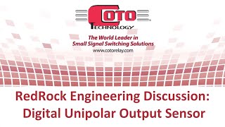 Coto Technology RedRock Digital Unipolar Output Sensor Abbreviated Discussion [upl. by Melina]