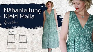 Sommerkleid nähen  Schnittmuster Kleid Maila [upl. by Elayor]