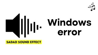 Windows Error  Sound effect [upl. by Janelle]