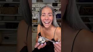 Easy makeup for grey hair  Elisa Berrini Gómez grayhair makeup [upl. by Eedia]